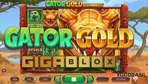 【Gator Gold】超巨大絵柄の威力が炸裂！≫ギガブロックス機能って大好き◎