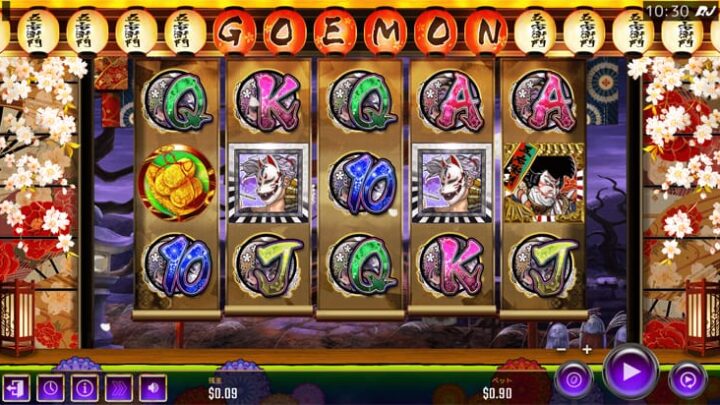 【Ninja Hero GOEMON】五右衛門と狐面とのバトルスロット登場🎰敵を倒し続けて賞金獲得を継続させよう❗