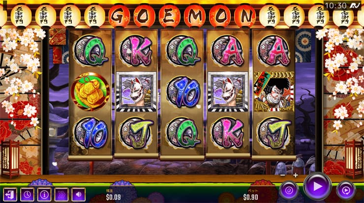 【Ninja Hero GOEMON】五右衛門と狐面とのバトルスロット登場🎰敵を倒し続けて賞金獲得を継続させよう❗