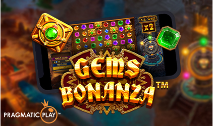 【Gems Bonanza】クラスター型＋連鎖消し＋5色のイベント連発！煌めく宝石★1万倍
