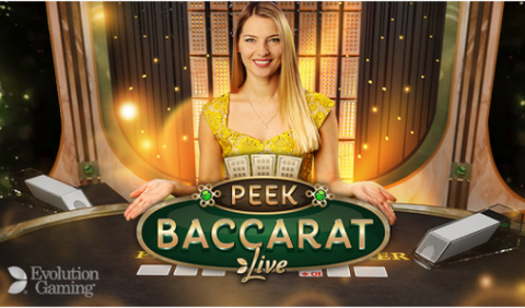 【Peek Baccarat】カード4枚オープン後に追加ベットが可能！2倍3倍♠新型バカラ